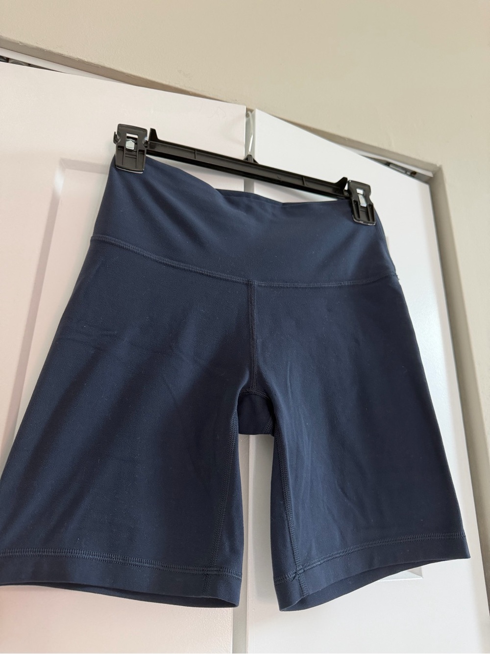 Aritzia Navy High-Rise Bike Shorts